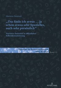 bokomslag finde ich etwas (.) ja schon etwas sehr Spezielles, auch sehr persoenlich.