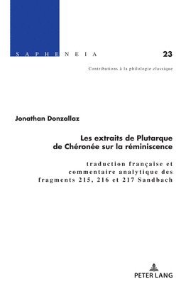 bokomslag Les Extraits de Plutarque de Chéronée Sur La Réminiscence