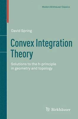 David Spring - Convex Integration Theory, Häftad