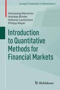 bokomslag Introduction to Quantitative Methods for Financial Markets