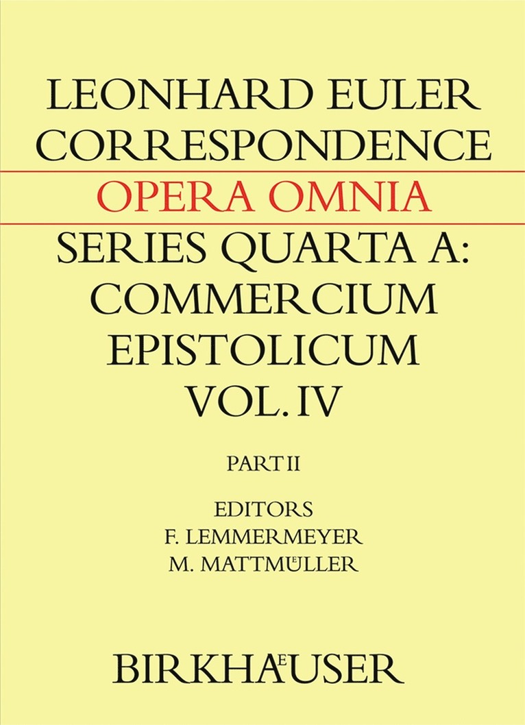 Correspondence of Leonhard Euler with Christian Goldbach 1