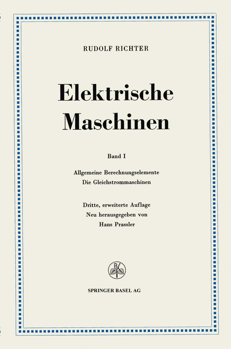 Rudolf Richter - Elektrische Maschinen, Häftad