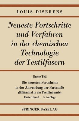 bokomslag Erster Teil: Die neuesten Fortschritte in der Anwendung der Farbstoffe