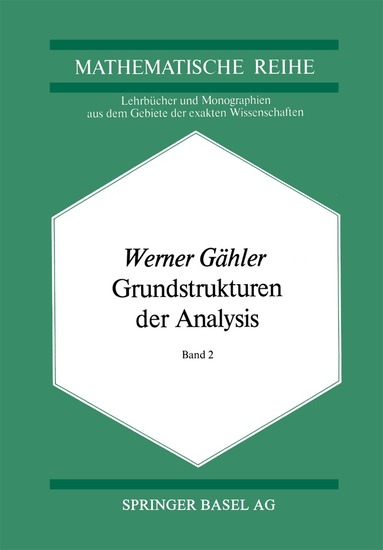 W. Gähler - Grundstrukturen der Analysis II, Häftad