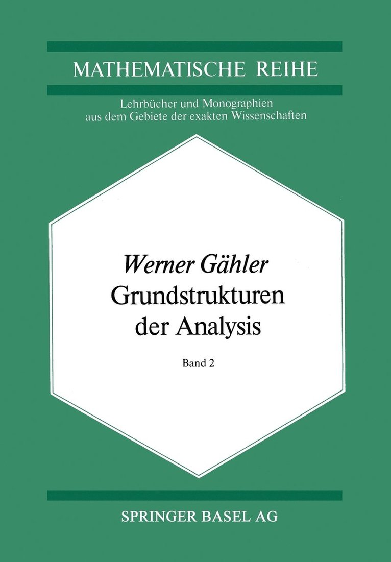 Grundstrukturen der Analysis II 1