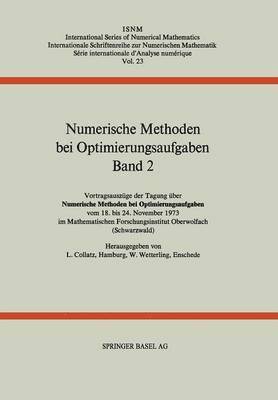 bokomslag Numerische Methoden bei Optimierungsaufgaben