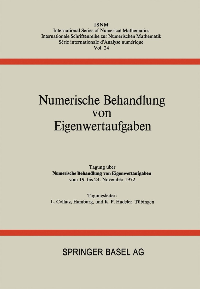 Numerische Behandlung von Eigenwertaufgaben 1