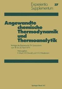 bokomslag Angewandte chemische Thermodynamik und Thermoanalytik
