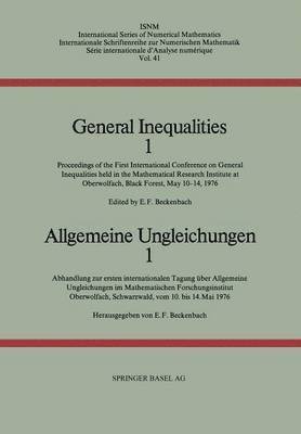 bokomslag General Inequalities 1 / Allgemeine Ungleichungen 1