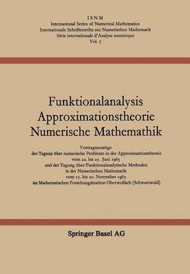 bokomslag Funktionalanalysis Approximationstheorie Numerische Mathematik