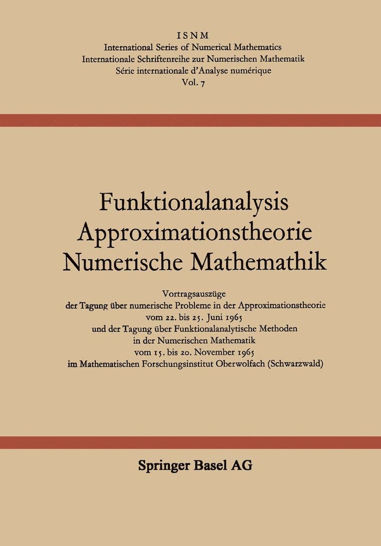L. Collatz, G. Meinardus, H. Unger - Funktionalanalysis Approximationstheorie Numerische Mathematik, Häftad