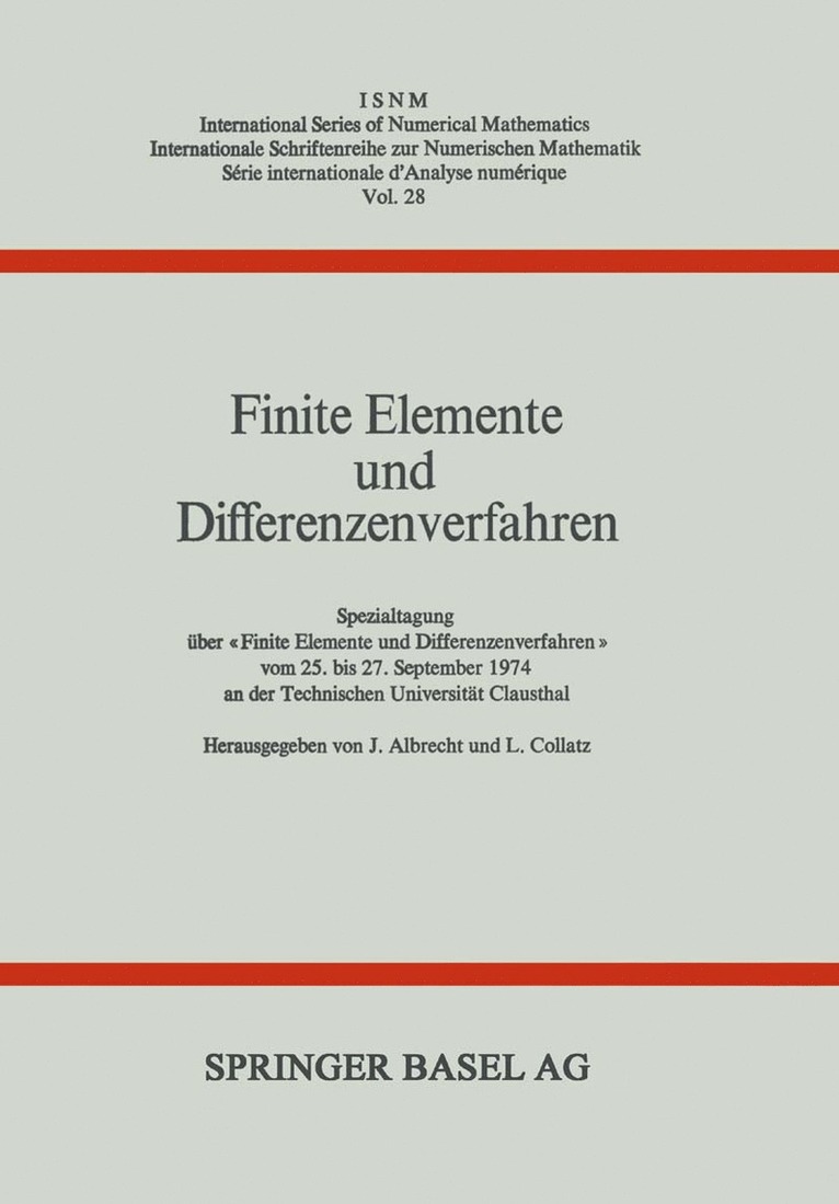 ALBRECHT, COLLATZ, Albrecht, Collatz - Finite Elemente und Differenzenverfahren, Häftad