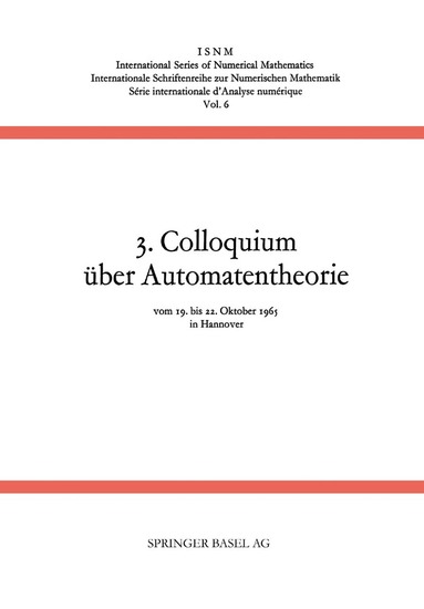 Händler, Unger - 3. Colloquium über Automatentheorie, Häftad