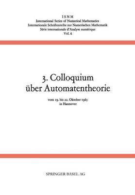 bokomslag 3. Colloquium ber Automatentheorie