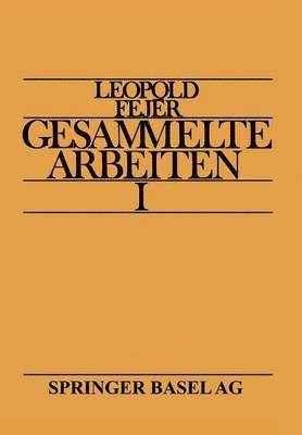 bokomslag Leopold Fejr Gesammelte Arbeiten I