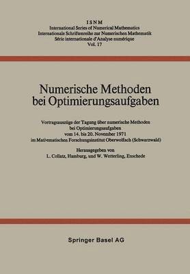 bokomslag Numerische Methoden bei Optimierungsaufgaben