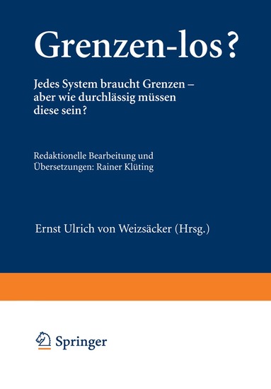 Ernst U. von Weizsäcker - Grenzen-los?, Häftad