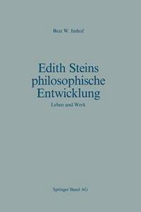 bokomslag Edith Steins philosophische Entwicklung
