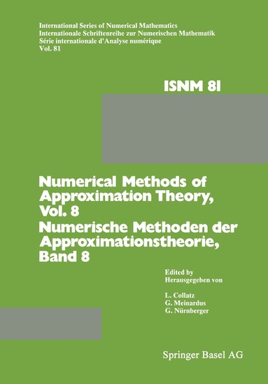 COLLATZ - Numerical Methods of Approximation Theory/Numerische Methoden der Approximationstheorie, Häftad