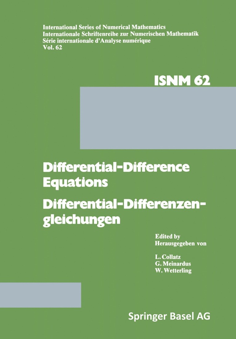 Differential-Difference Equations/Differential-Differenzengleichungen 1