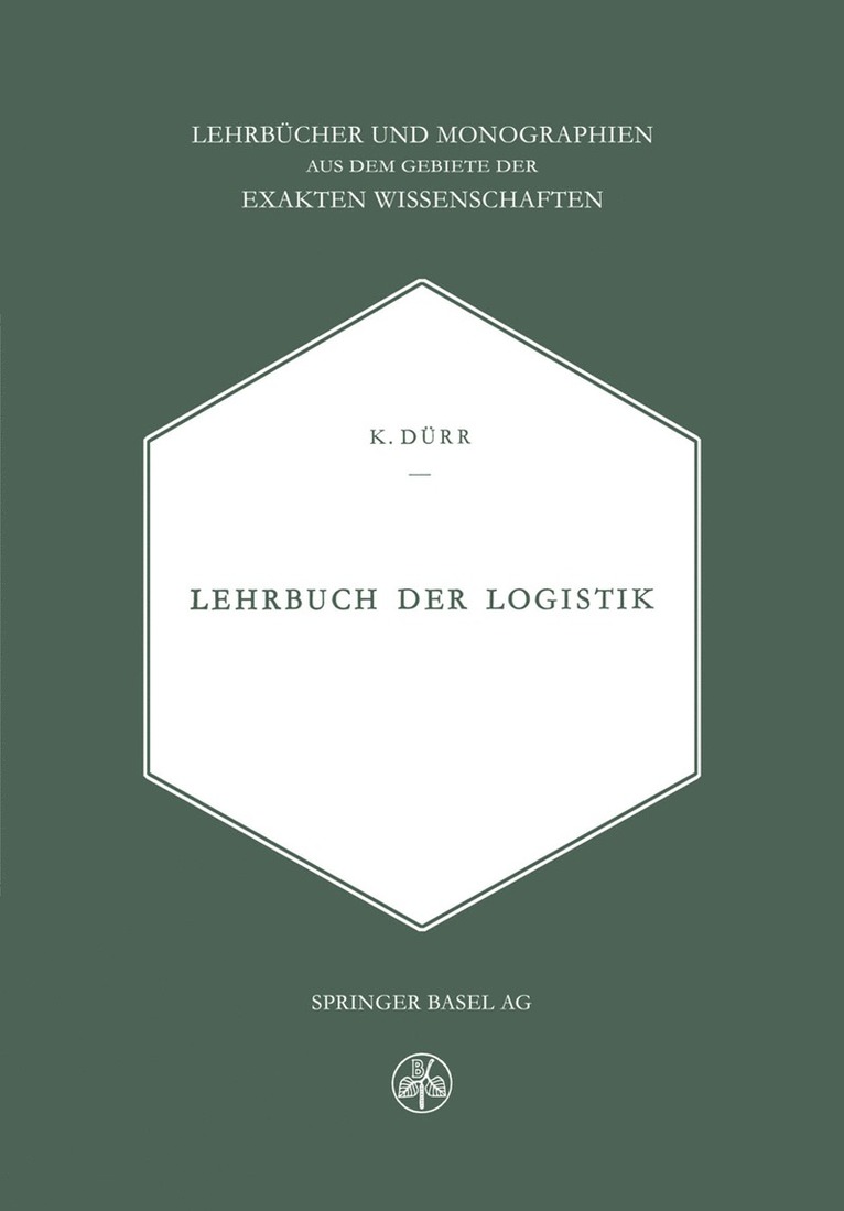 DÜRR, Dürr - Lehrbuch der Logistik, Häftad