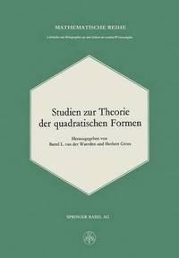 bokomslag Studien zur Theorie der quadratischen Formen