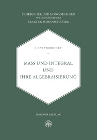 bokomslag Mass und Integral und ihre Algebraisierung
