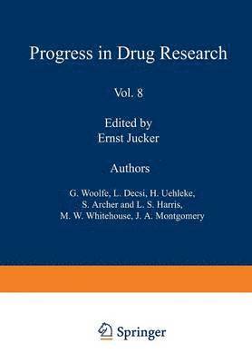 bokomslag Fortschritte der Arzneimittelforschung / Progress in Drug Research / Progrs des recherches pharmaceutiques
