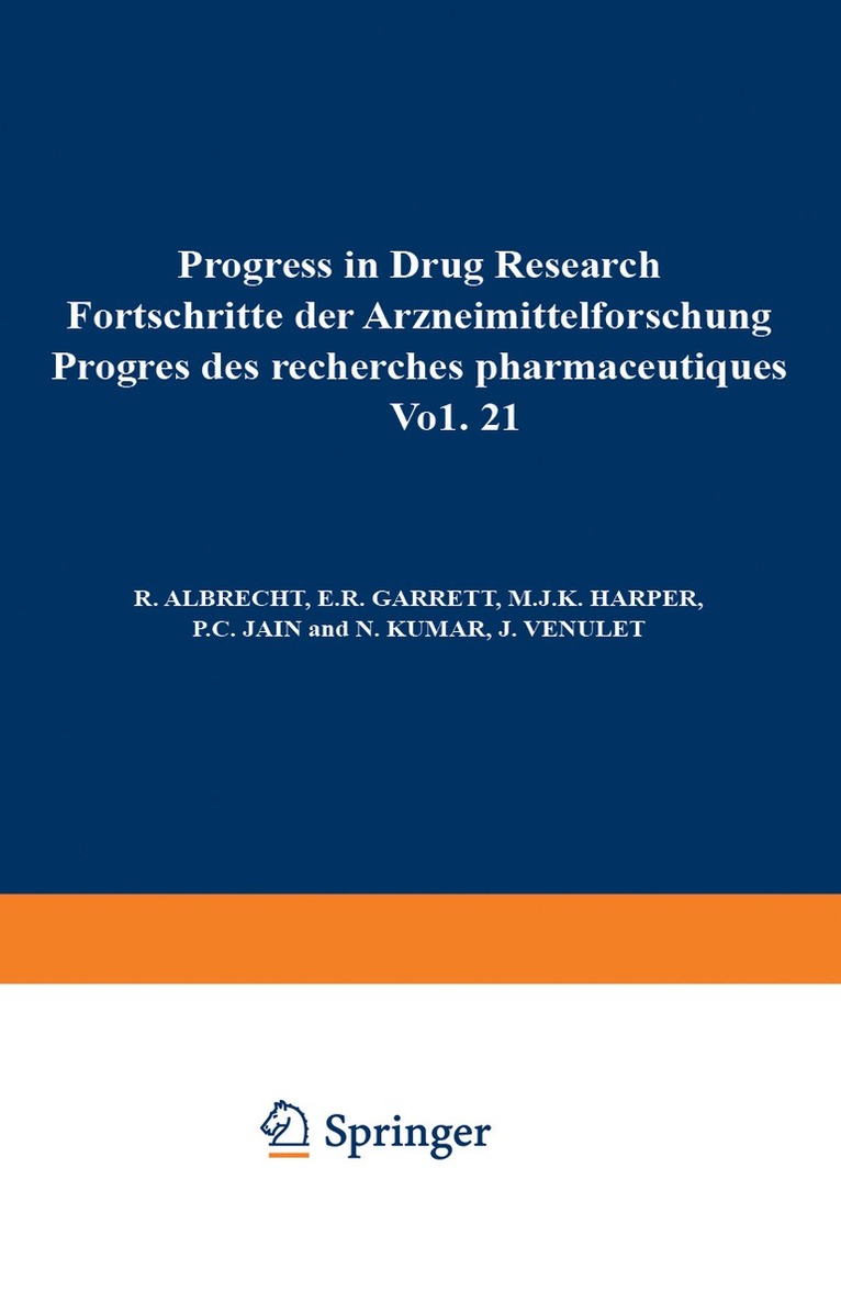 JUCKER, Jucker - Progress in Drug Research / Fortschritte der Arzneimittelforschung / Progrès des rechersches pharmaceutiques, Häftad