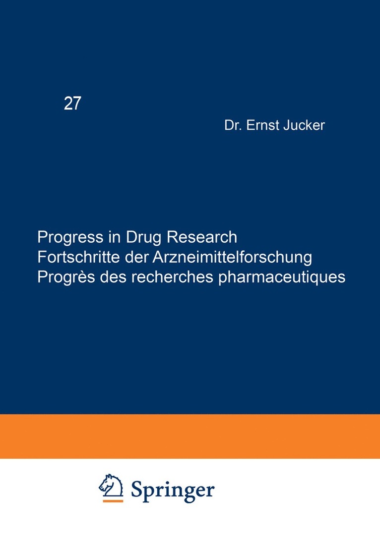 JUCKER, Jucker - Progress in Drug Research / Fortschritte der Arzneimittelforschung / Progrès des recherches pharmaceutiques, Häftad