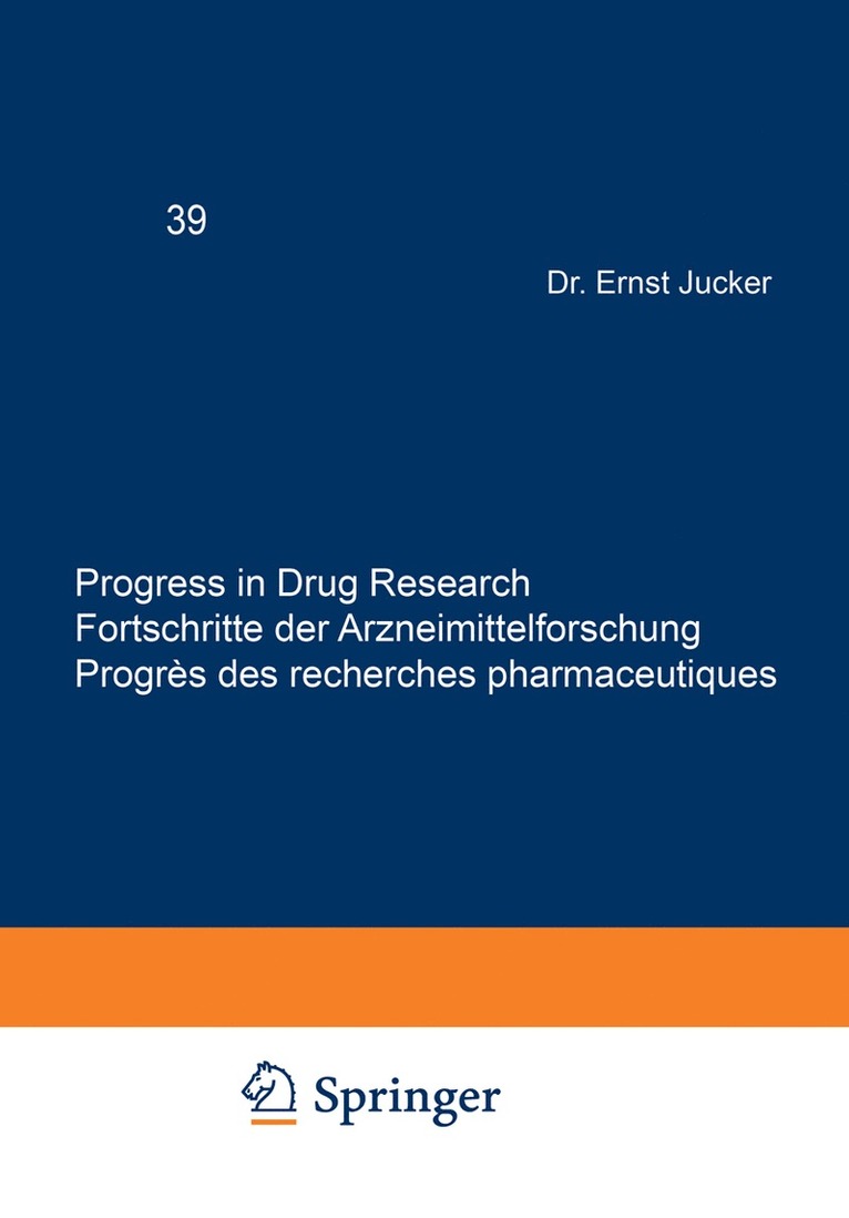 JUCKER, Jucker - Progress in Drug Research / Fortschritte der Arzneimittelforschung / Progrès des recherches pharmaceutiques, Häftad