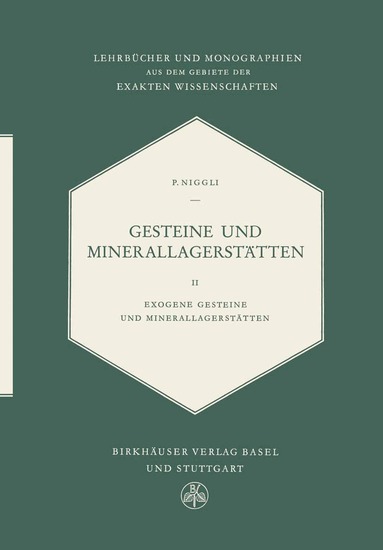 P. Niggli - Gesteine Und Minerallagerstätten, Häftad