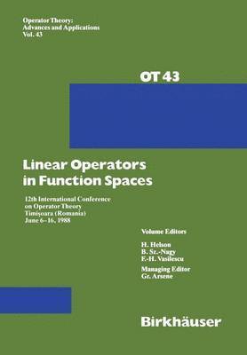 bokomslag Linear Operators in Function Spaces