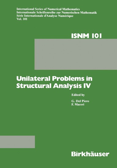 Franco Maceri, DELPIERO, PIERO - Unilateral Problems in Structural Analysis IV, Häftad