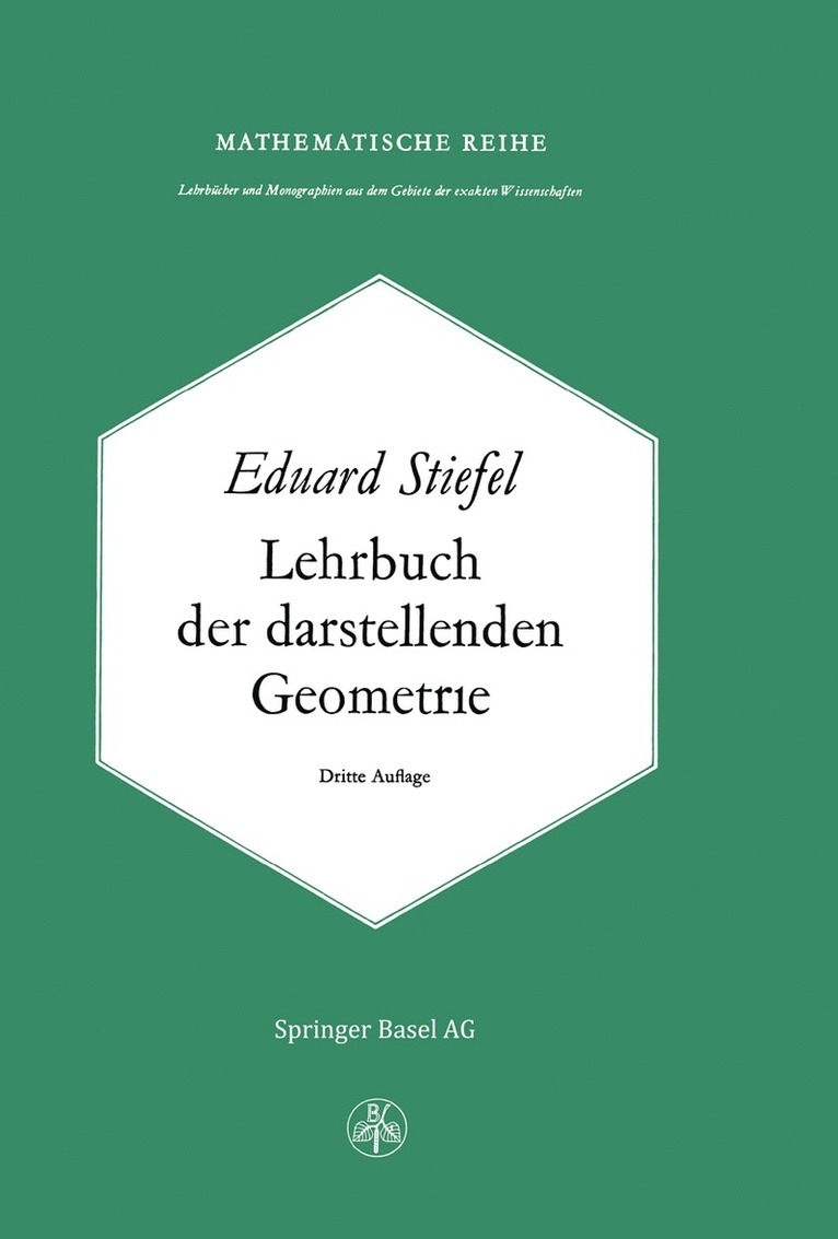 Lehrbuch der Darstellenden Geometrie 1