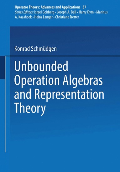 bokomslag Unbounded Operator Algebras and Representation Theory