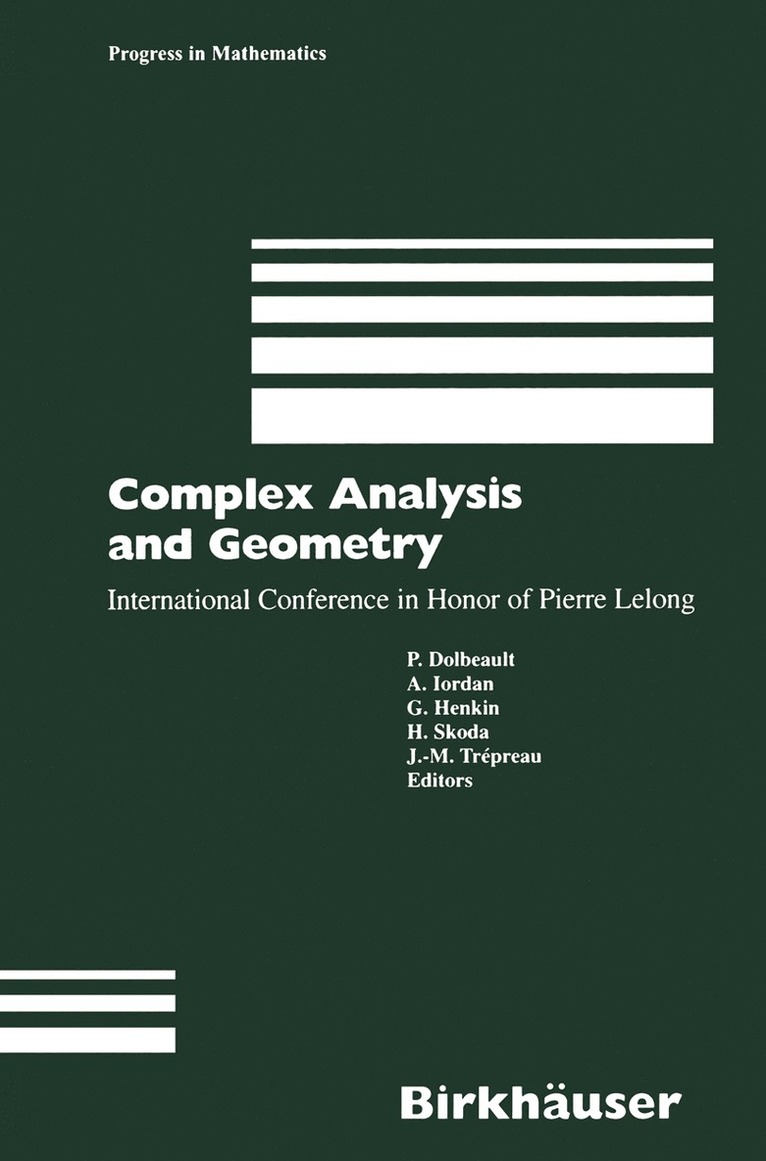 Complex Analysis and Geometry 1