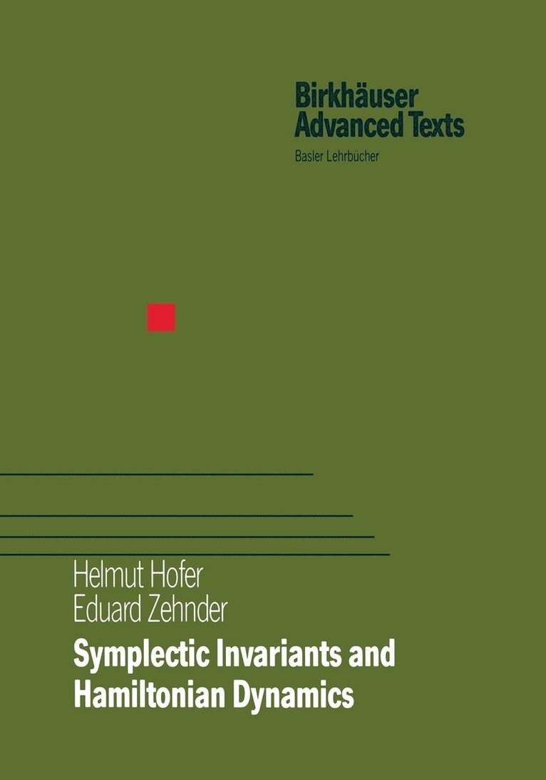 Symplectic Invariants and Hamiltonian Dynamics 1