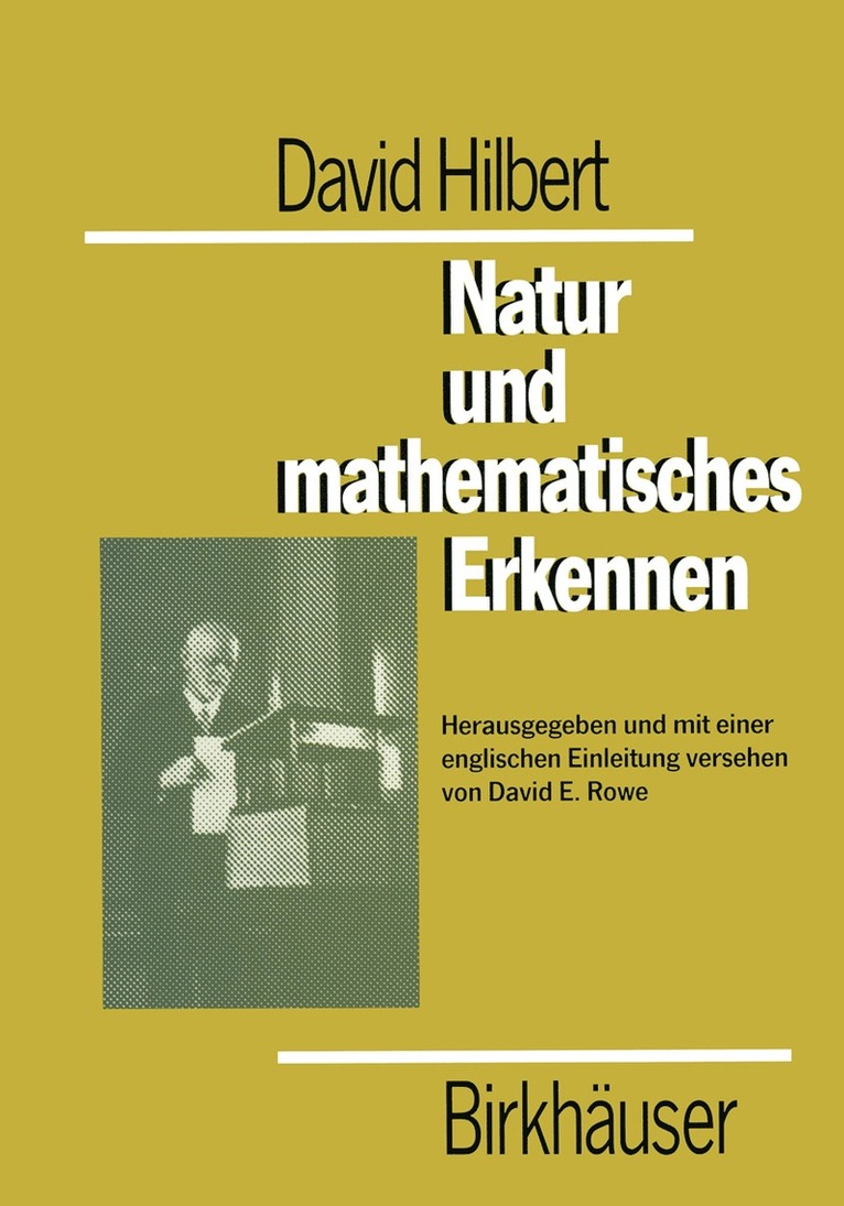 David Hilbert Natur und mathematisches Erkennen 1