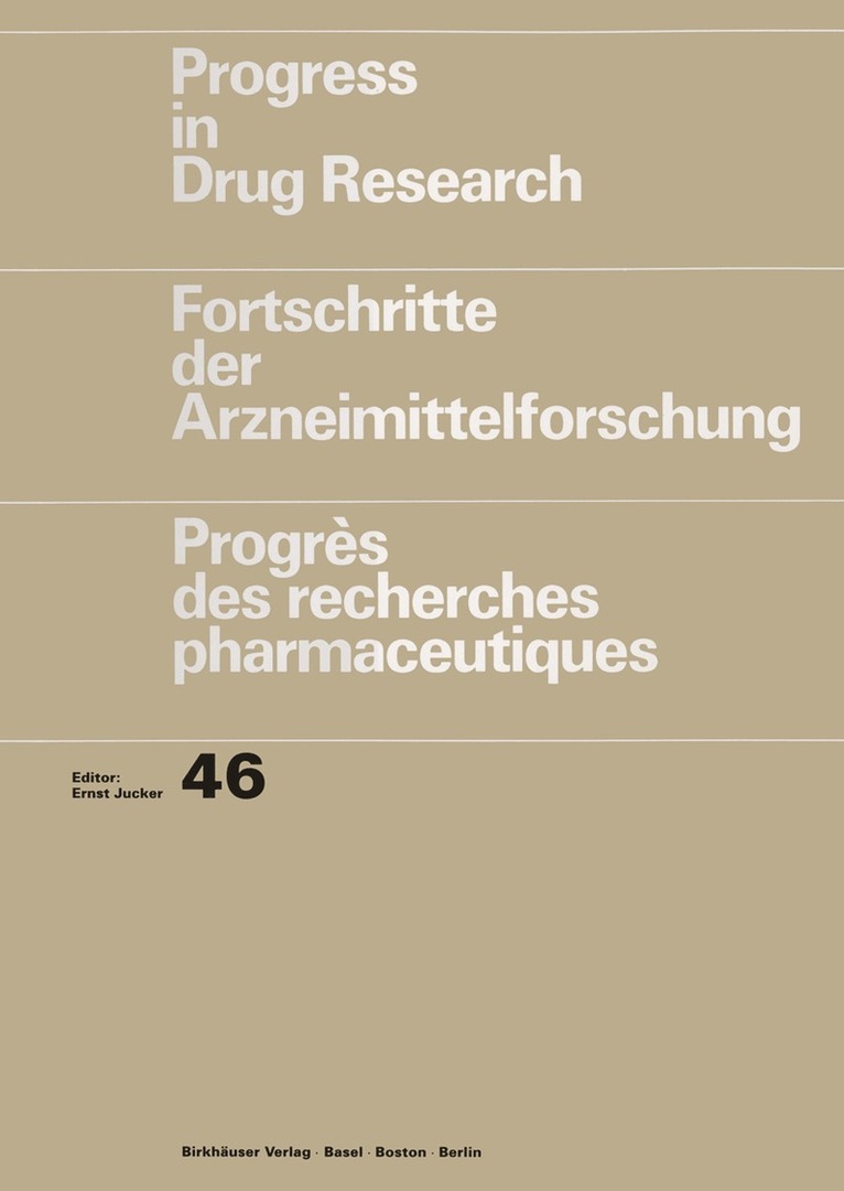 Progress in Drug Research/Fortschritte der Arzneimittelforschung/Progrs des recherches pharmaceutiques 1