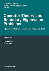 bokomslag Operator Theory and Boundary Eigenvalue Problems