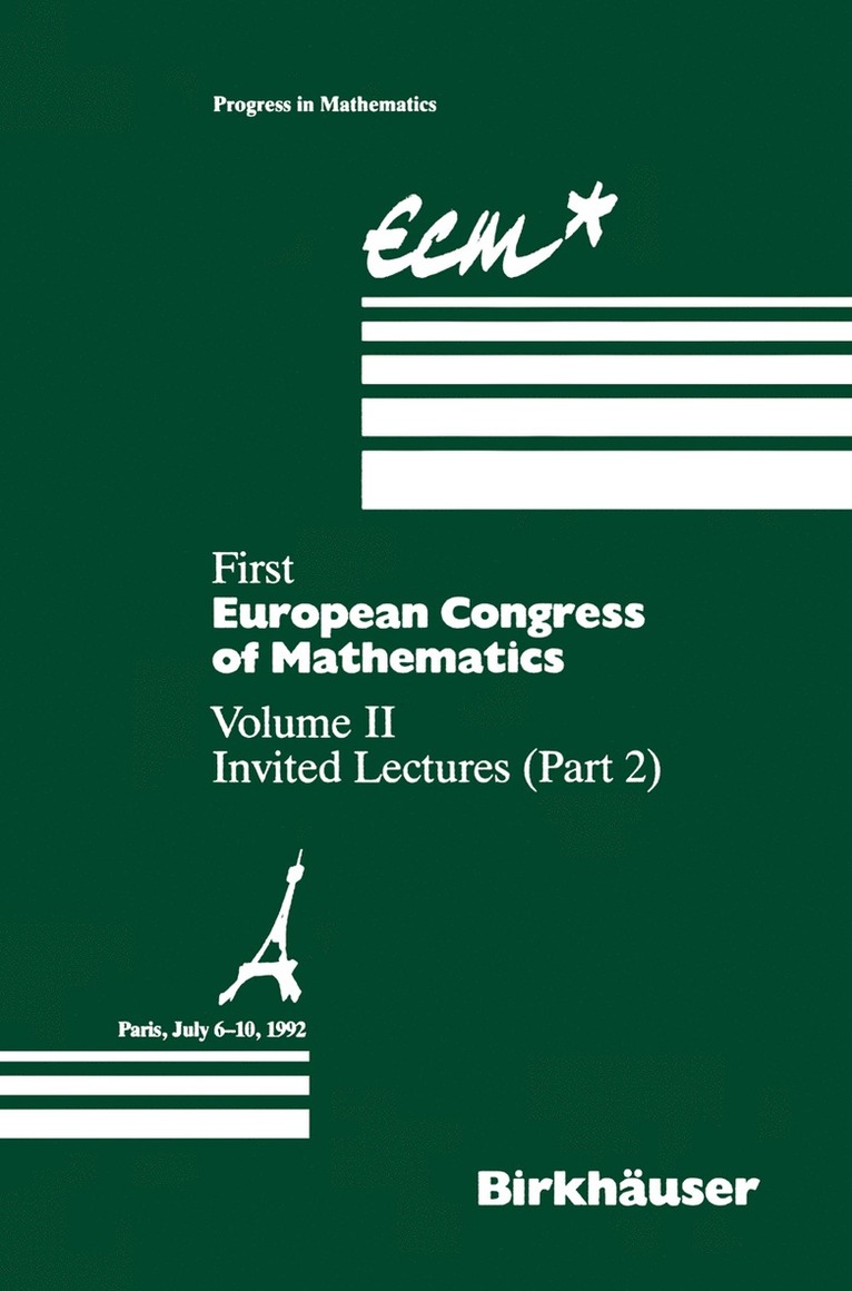 First European Congress of Mathematics Paris, July 610, 1992 1