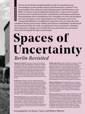 bokomslag Spaces of Uncertainty - Berlin Revisited