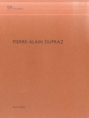 bokomslag Pierre-Alain Dupraz: De aedibus