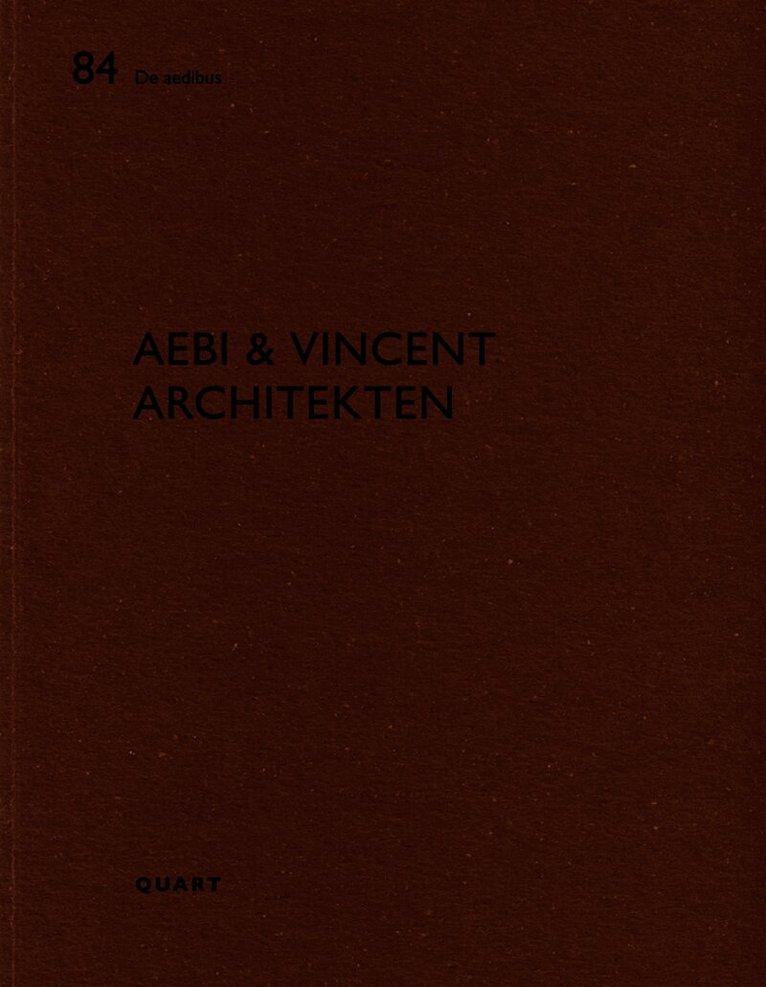 Heinz Wirz - Aebi & Vincent architecten, Häftad
