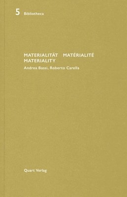 bokomslag Materialität/Matérialité/Materiality