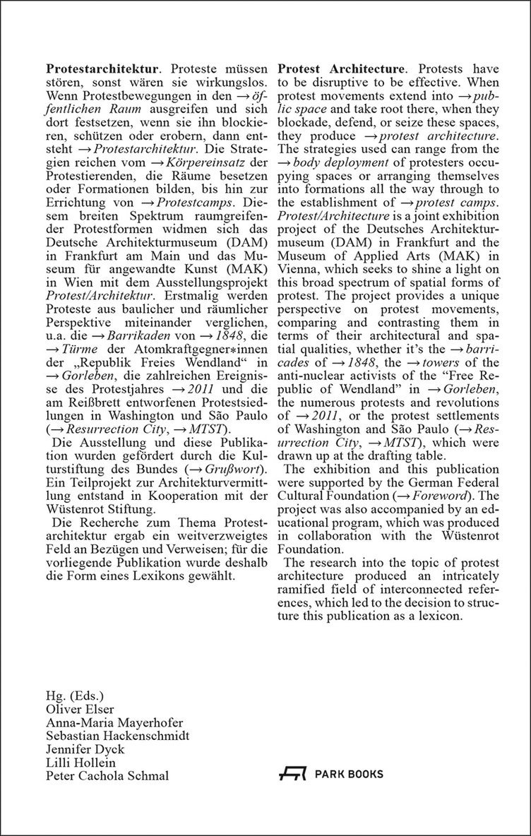 Oliver Elser, Anna-Maria Mayerhofer, Sebastian Hackenschmidt, Jennife Dyck, Lilli Hollein, Peter Cachola Schmal, Jennifer Dyck, Peter Cachola Schmal - Protest Architecture, Häftad