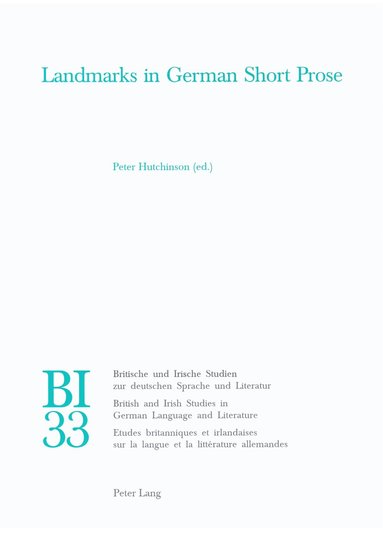 Peter Hutchinson - Landmarks in German Short Prose, Häftad