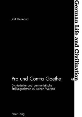Jost Hermand, Jost Hermand - Pro Und Contra Goethe, Häftad
