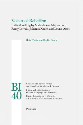 Ruth Whittle, Debbie Pinfold, Hans S. Reiss, W. E. Yates - Voices of Rebellion, Häftad